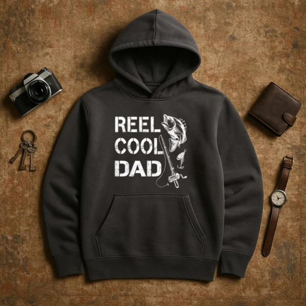 Reel Cool Dad Fishing Daddy Hoodie - Image 3