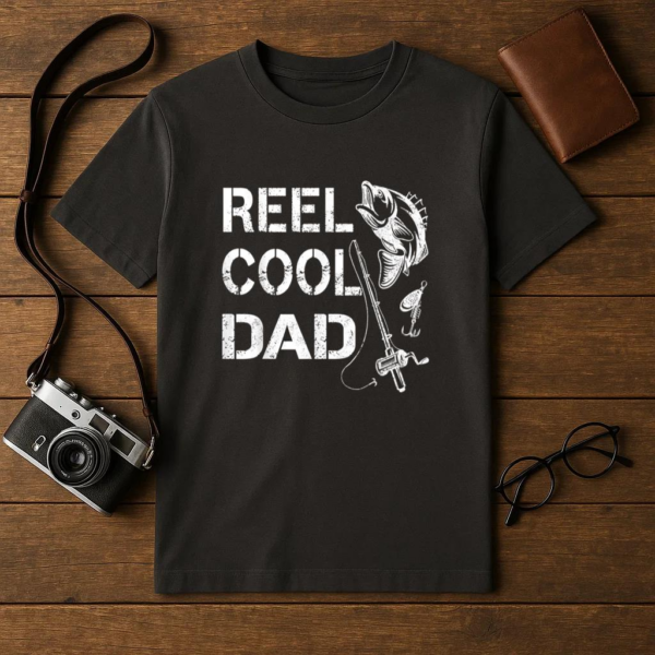 Reel Cool Dad Fishing Daddy T-Shirt - Image 4