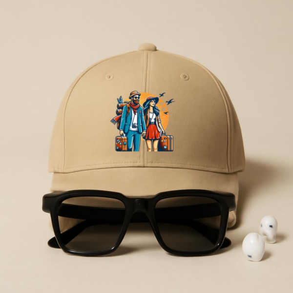 Smile Calm Travelling Camping Cotton Baseball Hat - Image 4