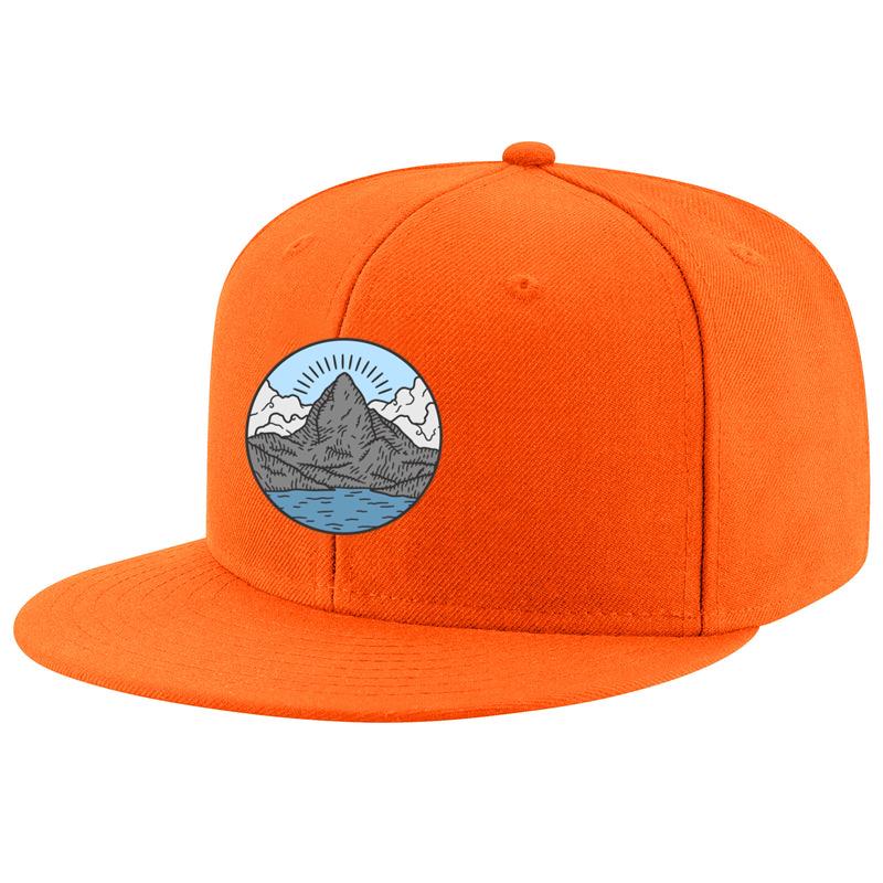 Mountain In Lake Color Stroke Landscape Cap