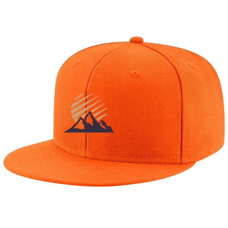 Mountain Label Badge With Sun Cap