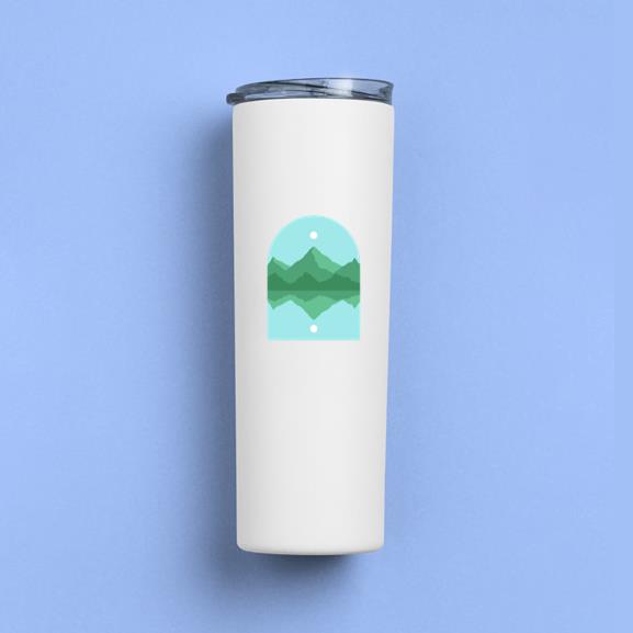 Mountain Reflected In A Mirror Tumbler