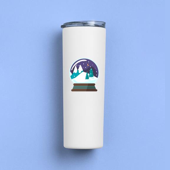 Mountain Scene Snow Globe Tumbler