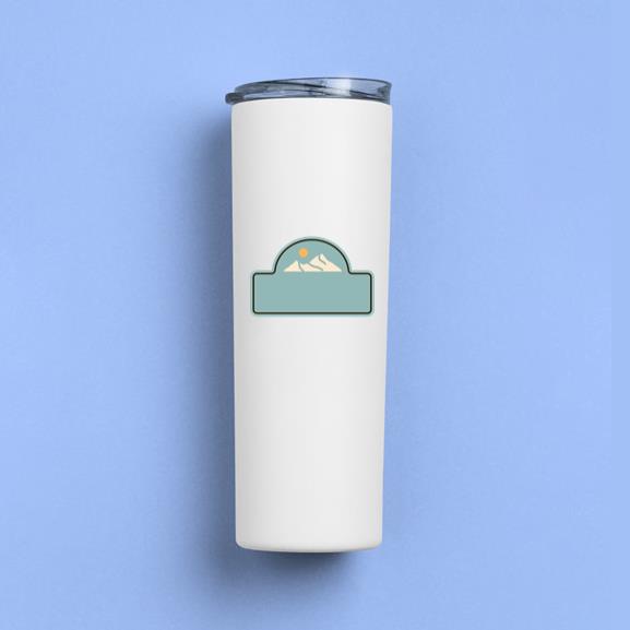 Mountains And Sun Nature Label Tumbler