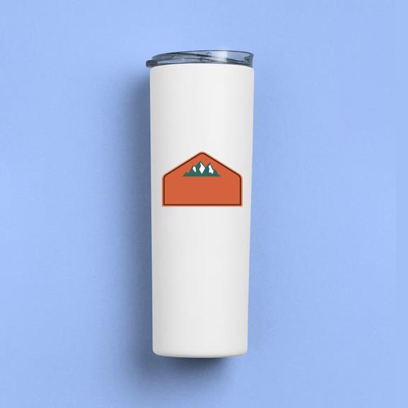 Mountains Label Semi Flat Tumbler