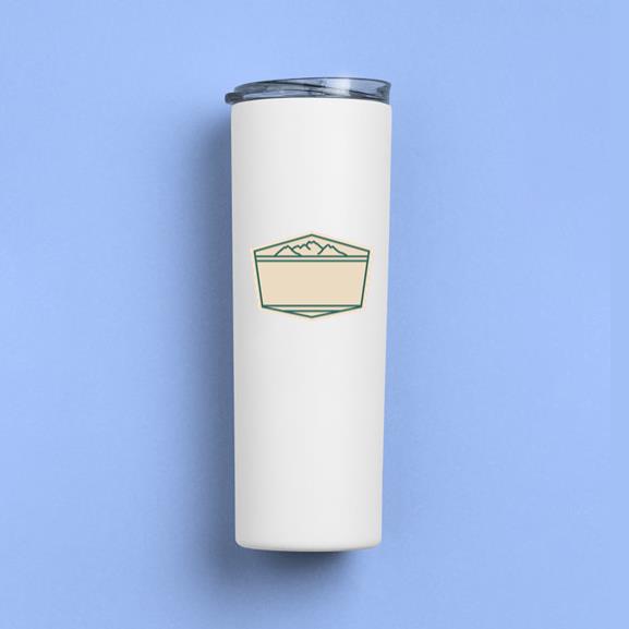 Mountains Nature Stroke Label Tumbler
