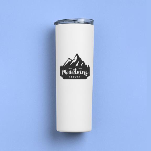 Mountains Resort Logo Tumbler