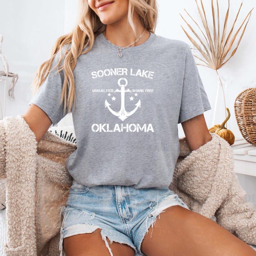 Sooner Lake Oklahoma Fishing Camping T-Shirt