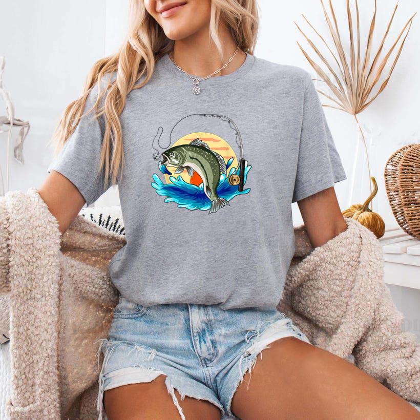 Sunset Fishing Retro T-Shirt