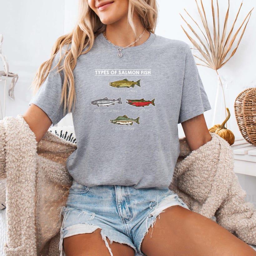 Types Of Salmon Fish Fishing T-Shirt