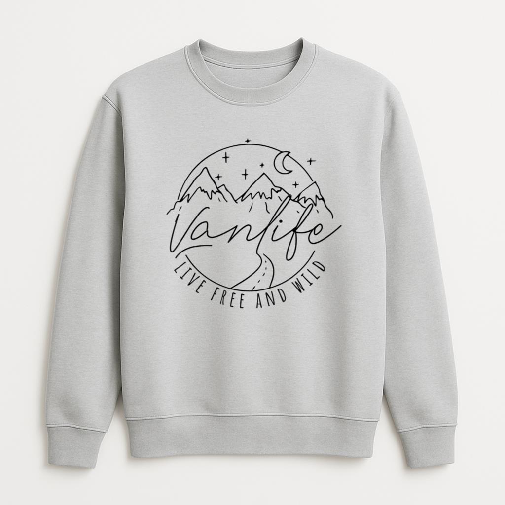 Van Life Life Free And Wild Camping Sweatshirt