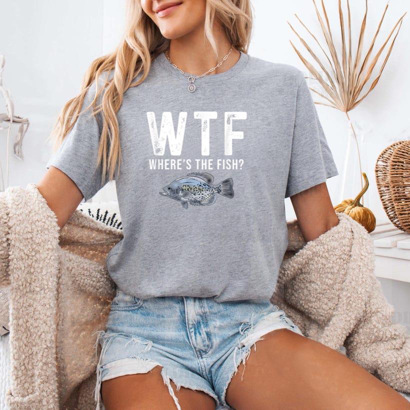 Wheres The Fish Funny Black Crappie Fishing Men T-Shirt